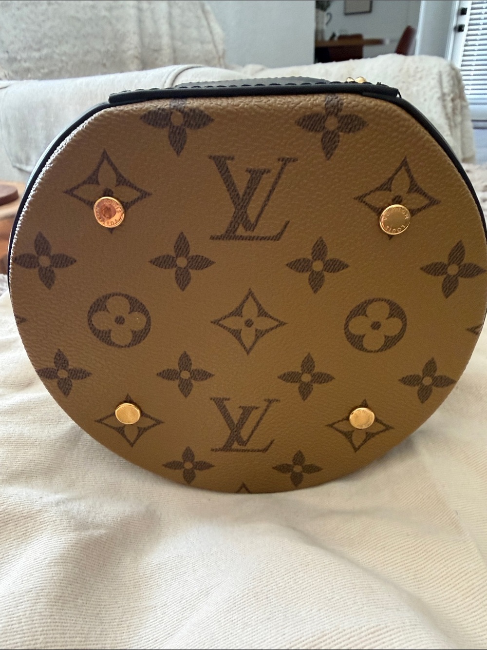 Louis Vuitton Tan Monogram Cannes Vanity Bag with Black Trim‼️READ DESCRIPTION‼️ - Picture 10 of 15